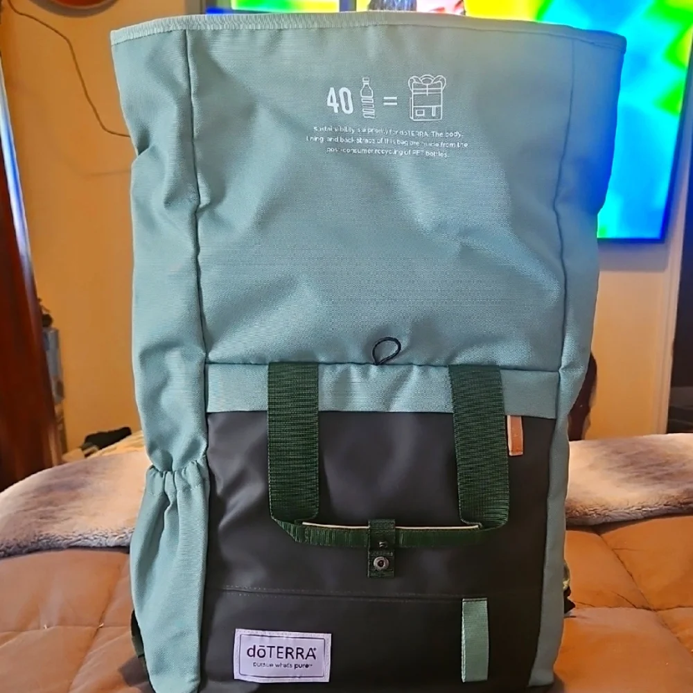 Doterra Green and Black Urban Backpack